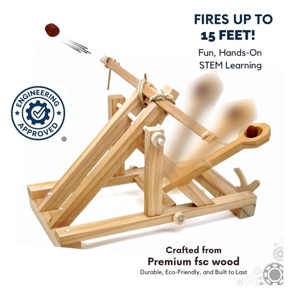 NEW Pathfinders Medieval Catapult Trebuchet Siege Engine Catapult Building Set K - Picture 6 of 14